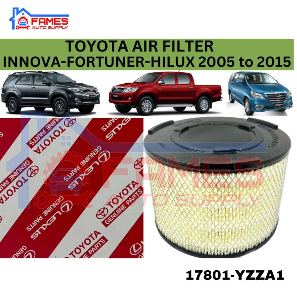 Air Cleaner Toyota Fortuner / Innova / Hi-Lux 2005-2015 (17801-YZZA1 ...