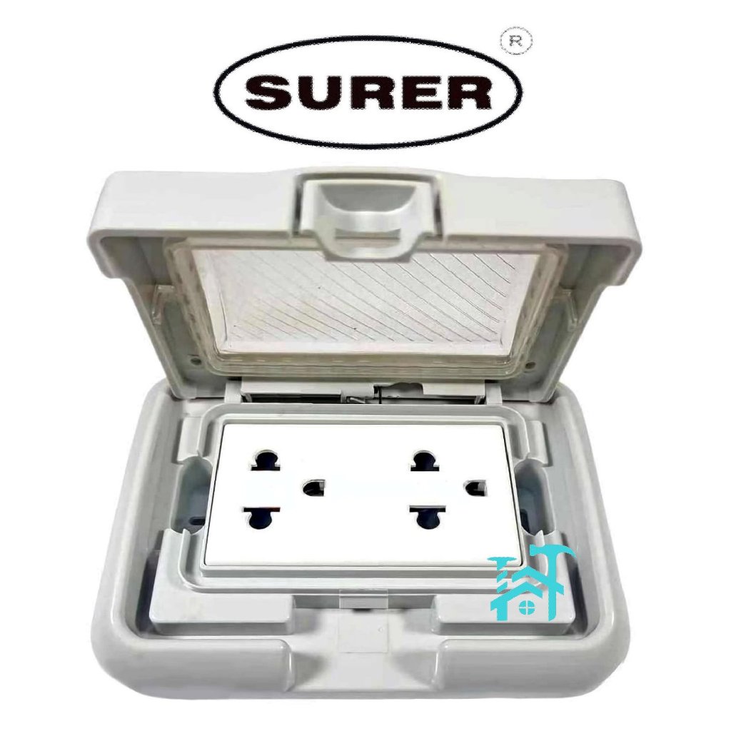 SURER 2336 2 GANG WEATHERPROOF UNIVERSAL OUTLET | Shopee Philippines