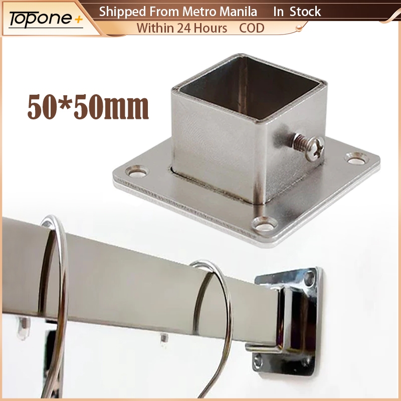 50*50mm Square Post Bases Stainless Steel Thickening Square Tube Flange ...
