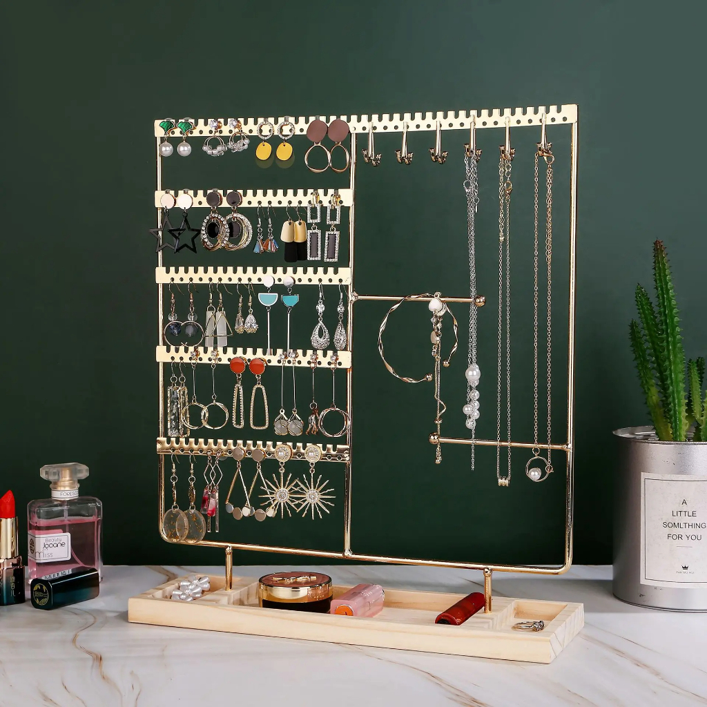 Jewellery Display Rack Desktop Necklace Earring Organiser Rack Display ...