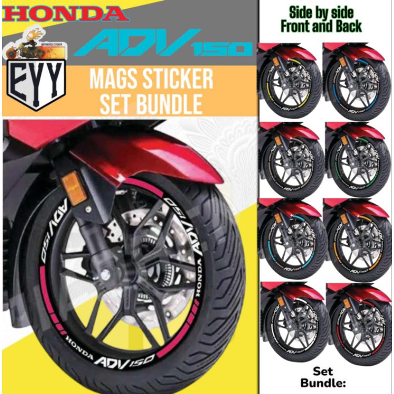 Honda ADV150 and ADV160 Mags Sticker Left and Right Side to Side / ADV ...