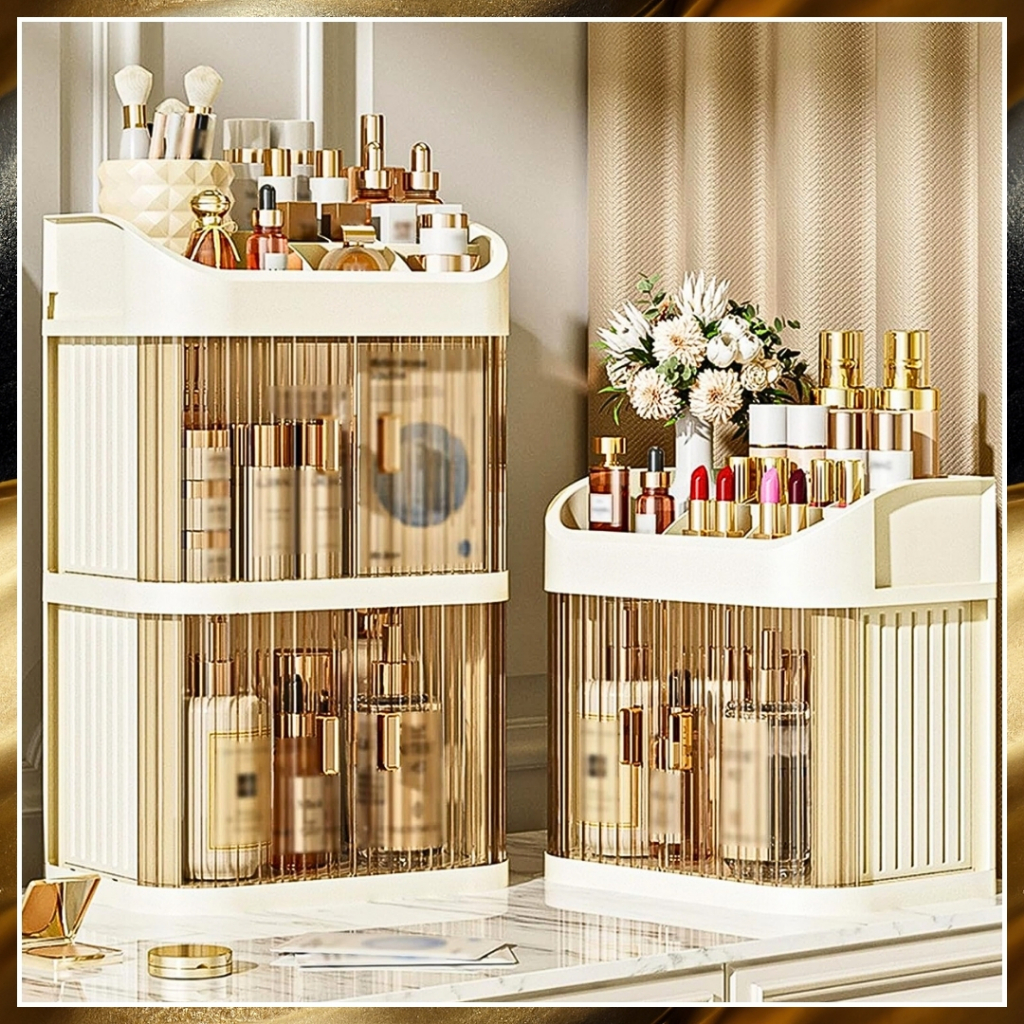 2Layer/3Layer Tabletop Cosmetics Storage Cabinet Skin Care Makeup ...