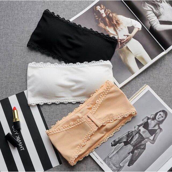 COD Womens Strapless Tube Bra Croptop Underwear Summer fan Three ...