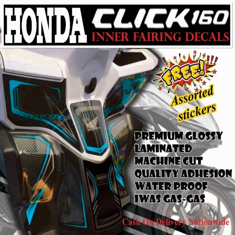 honda click 160 inner fairing/motorcycle stickers and accessories ...