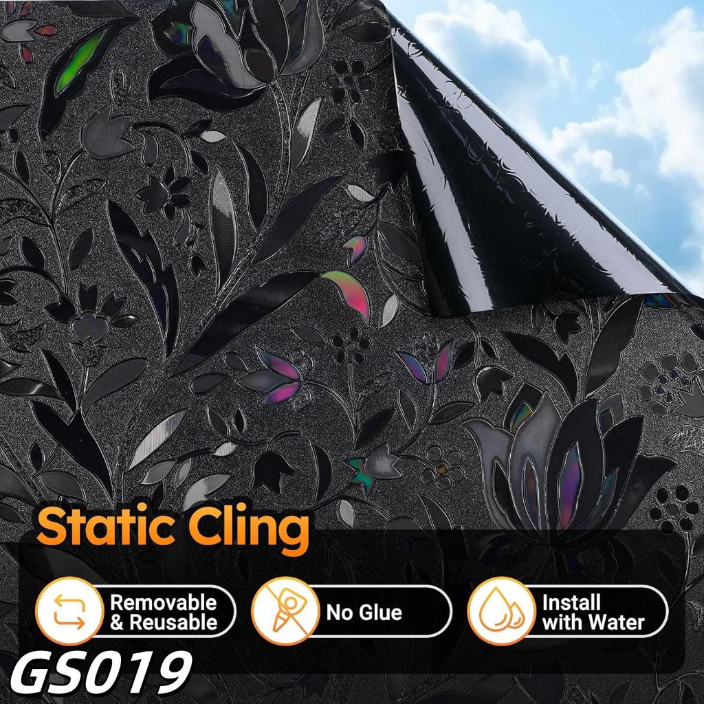 (75CM*4M) GS 3D Window Sticker Film,Frosted Glass Sticker for Window ...