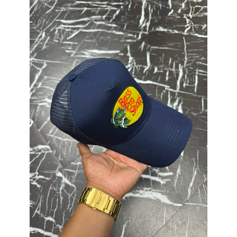 BASS PRO SHOP AFRAME TRUCKER EMBROID PREMIUM QUALITY SNAPBACK | Shopee ...