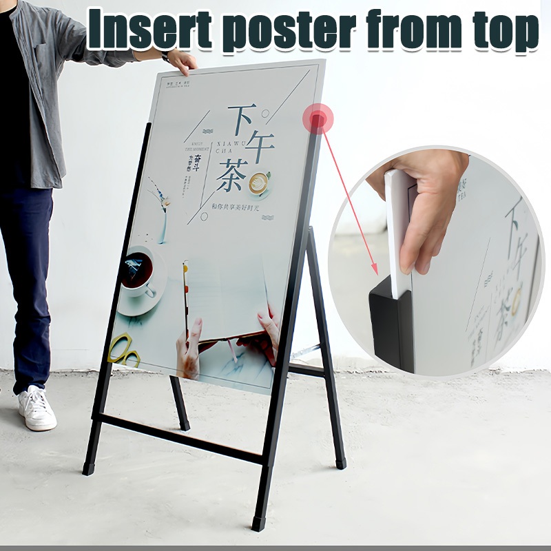Store entrance display Foldable poster menu standee Waterproof and sun ...