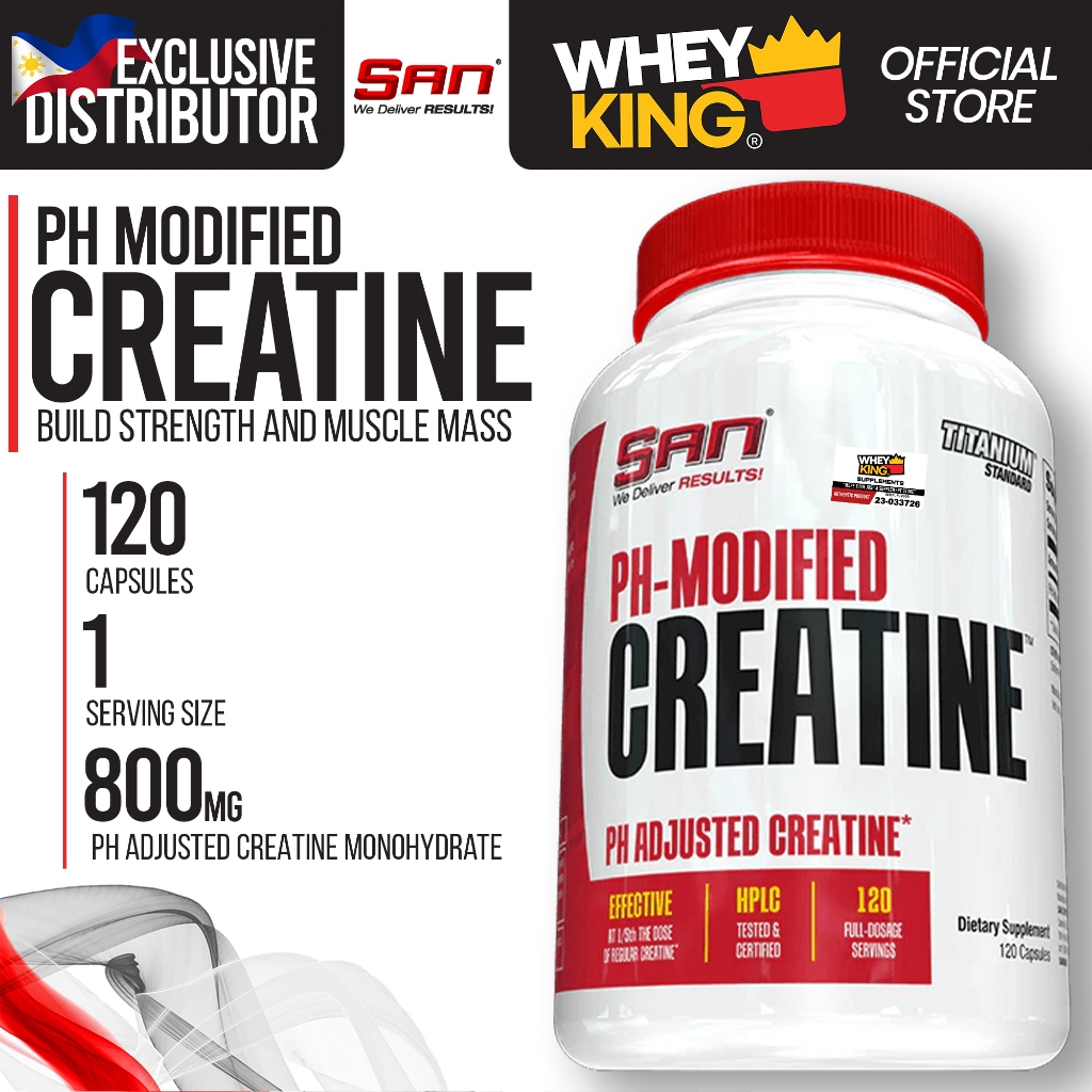 San Nutrition PH Creatine Formula for Strength & Muscle Support -120 ...