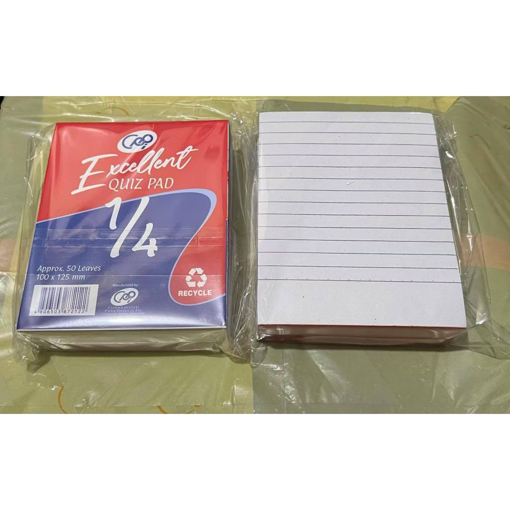 1/4 Pad Paper 10 pads | Shopee Philippines