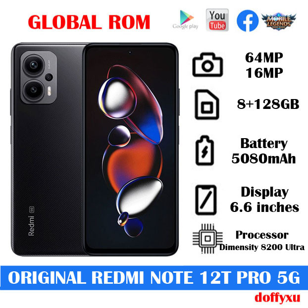Redmi Note 12T Pro 5G 8GB 128GB Orginal [Read Description] camera issue ...