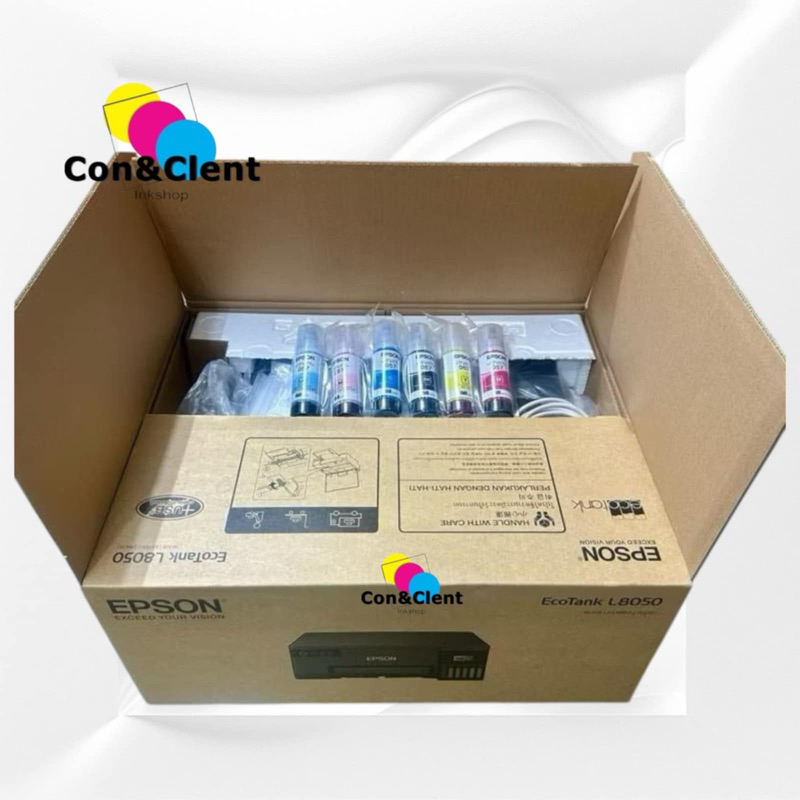 BRANDNEW L8050 WIFI PRINTER 6 colors w/ orig ink 057, PIGMENT INK CUYI ...