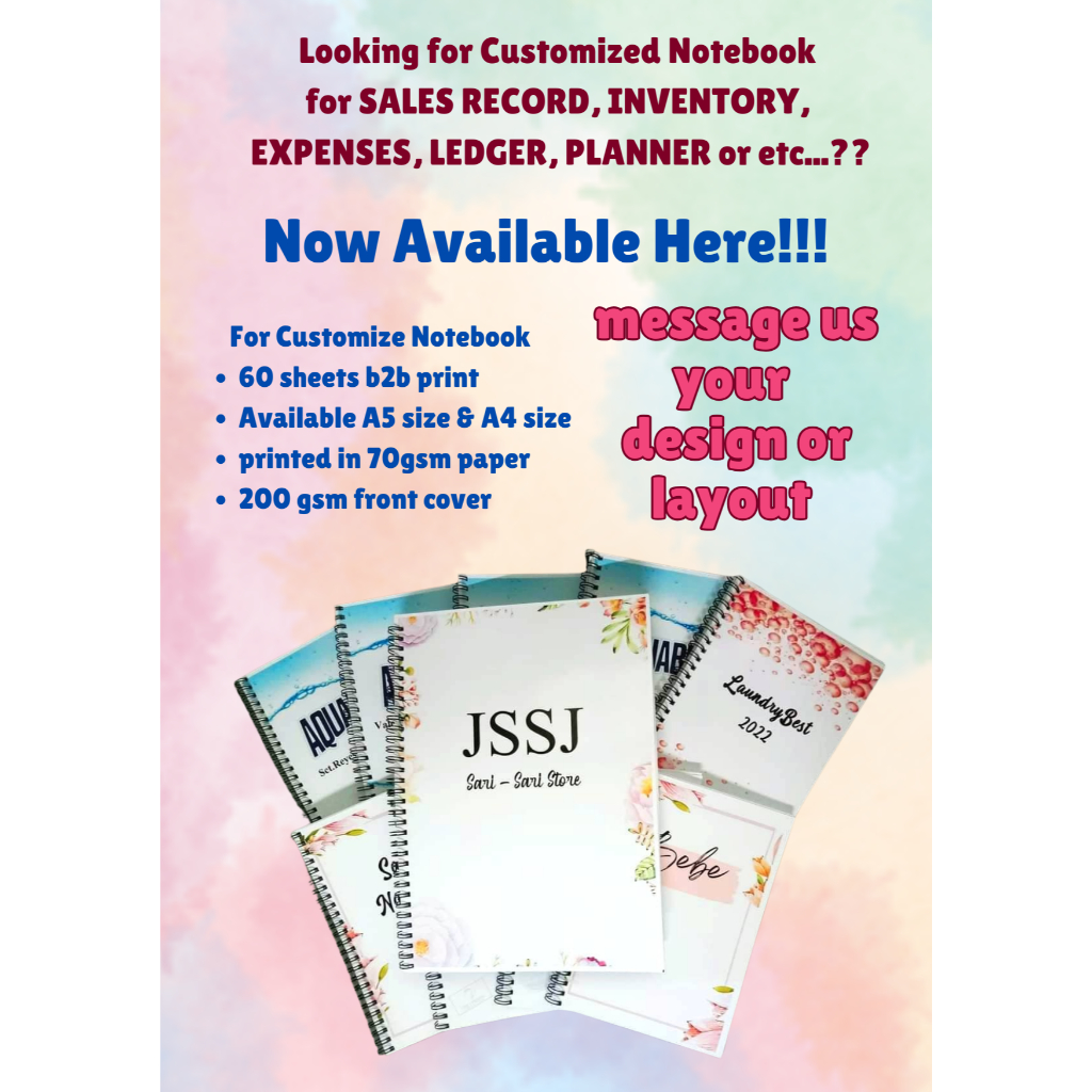 Customized Notebook Sales, Expenses, Profit, Inventory Record Notebook ...