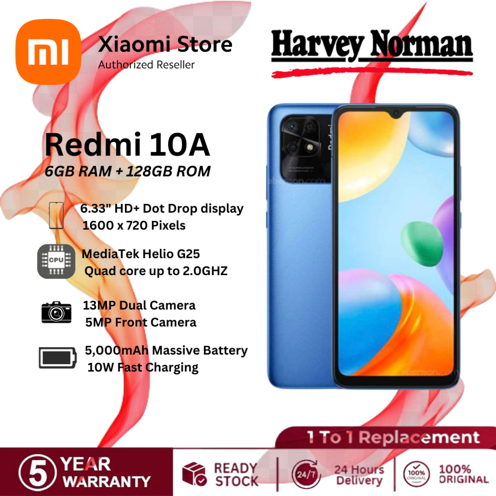 Redmi 10A 6GB ROM + 12GB RAM Smartphone 5000mAh New Original Full HD ...