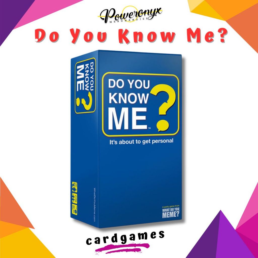 Do You Know Me? Card Game Family Game | Shopee Philippines