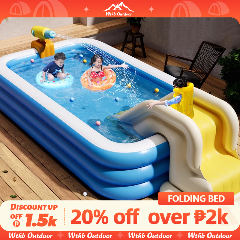 Hikeman Inflatable Swimming Pool for Kids and Adults, 305*185*60cm ...