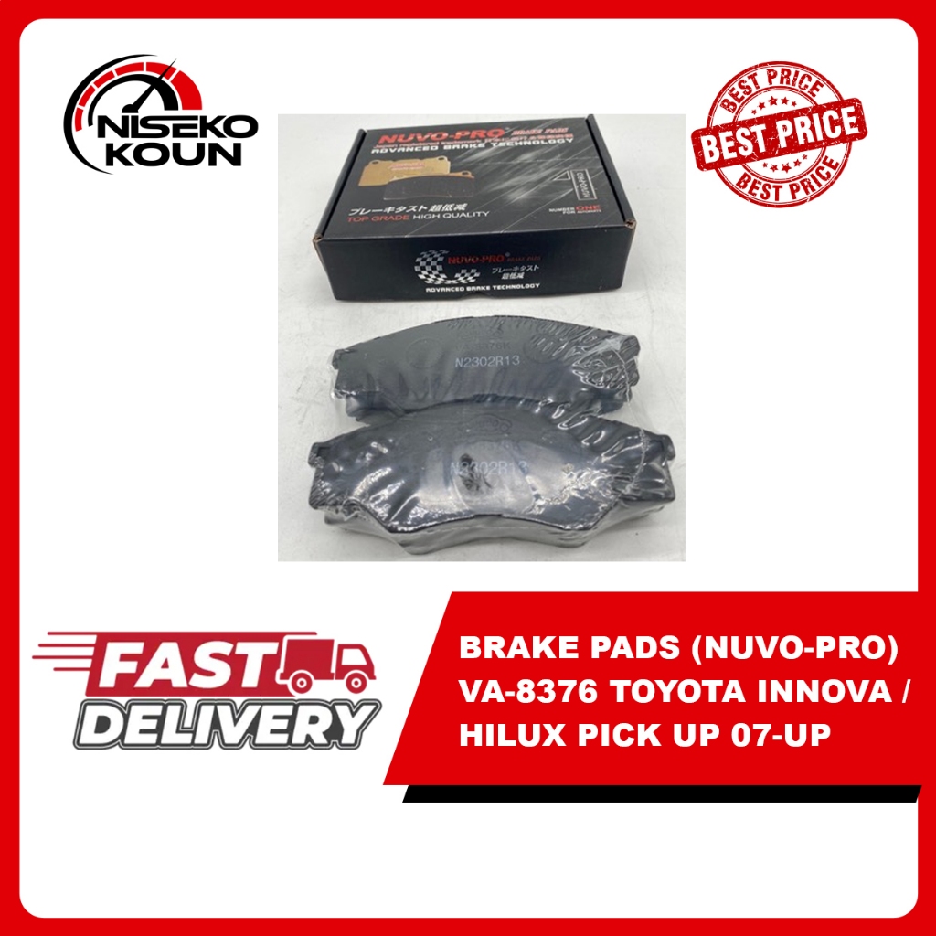 BRAKE PADS (NUVO-PRO) VA-8376K TOYOTA INNOVA/HILUX PICK UP 07-UP ...