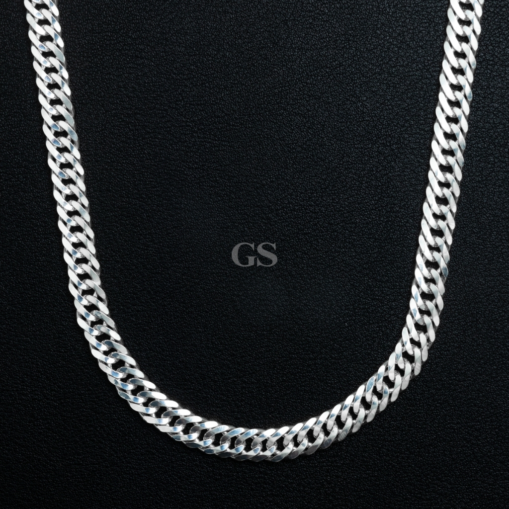 Iced by GS Sterling Silver 8mm Cuban Necklace | Shopee Philippines