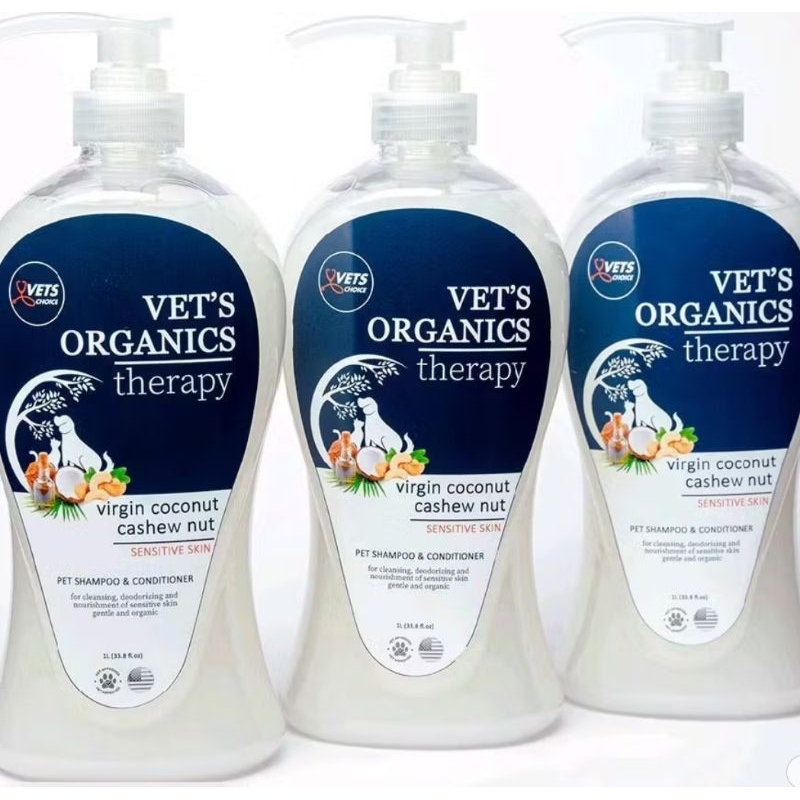 Vets Choice Vet's Organic Dog and Cat Shampoo with Conditioner 1L ...