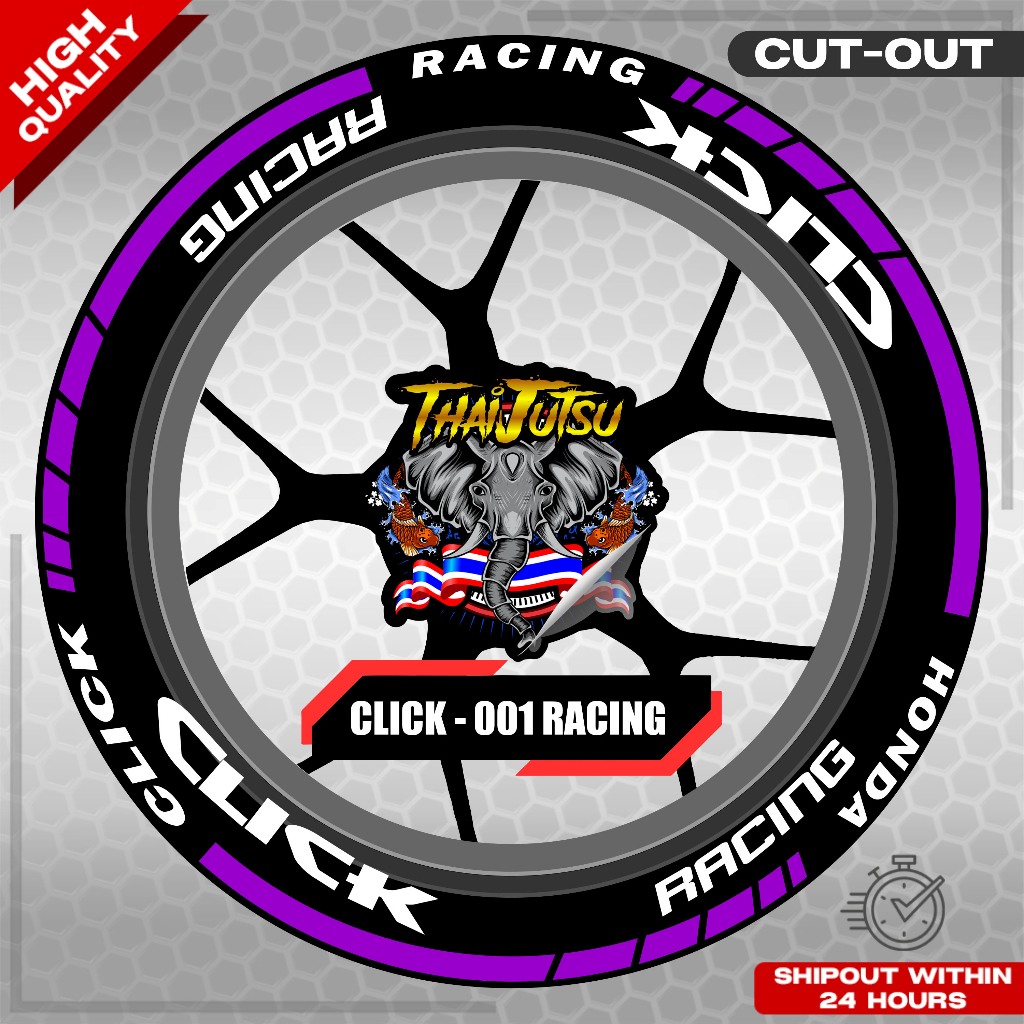 CLICK MAG STICKER SET ( 2 MAGS ) - 001 RACING | VINYL WATERPROOF CUT ...