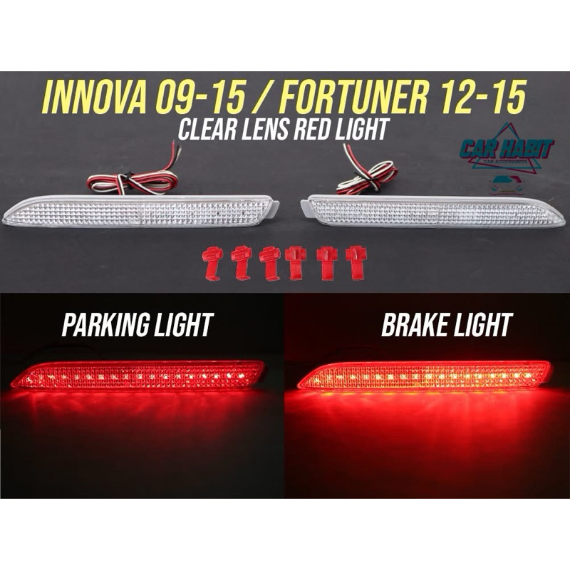 Toyota Innova 2009 - 2015 Rear Bumper Light Clear | Shopee Philippines