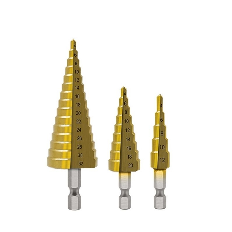 HSS Straight Slot Step Drill Bit HSS Step Drill Bit Set High Speed ...