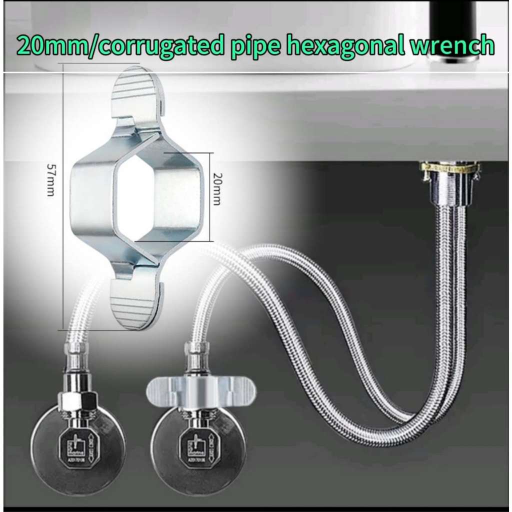 corrugated pipe hexagonal wrench [1/2 size] 20mm | Shopee Philippines