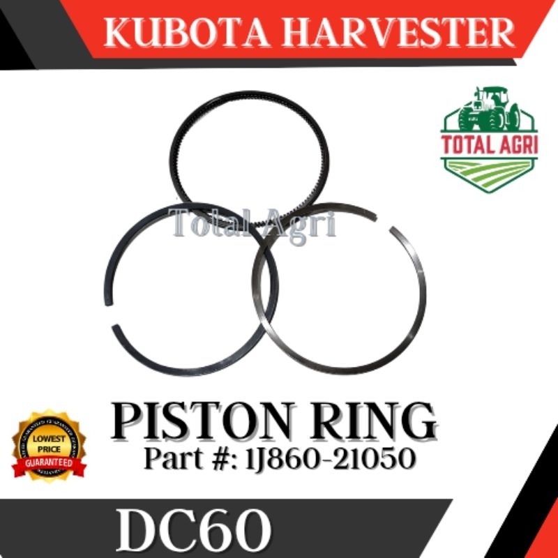 Piston Ring Std Kubota Harvester DC60 Part #: 1J860-21050 | Shopee ...