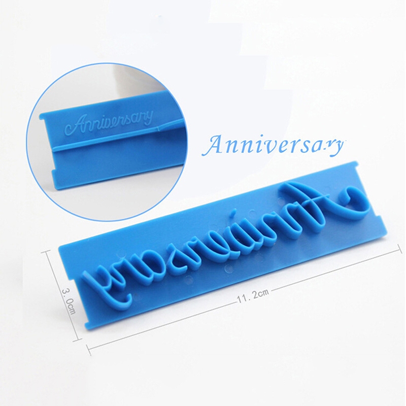 6pcs Food Grade PP Cake Letters Mold Happy Birthday Embosser DIY Baking ...