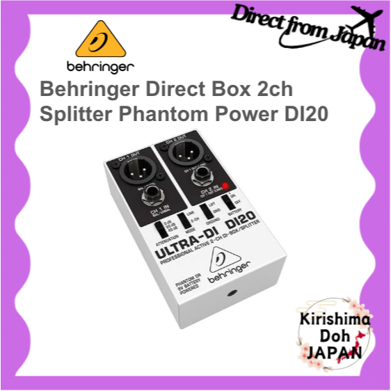 Behringer Direct Box 2ch Splitter Phantom Power DI20 [Direct from Japan ...