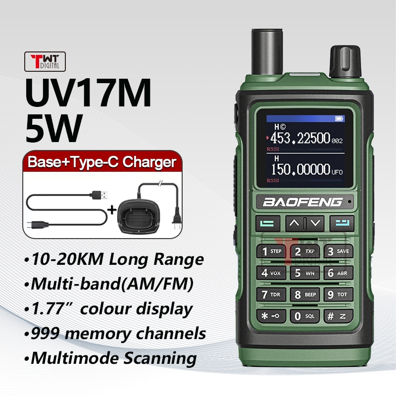 Baofeng Two Way Radio UV-17M Six-Band Walkie Talkie Portable Long Range ...