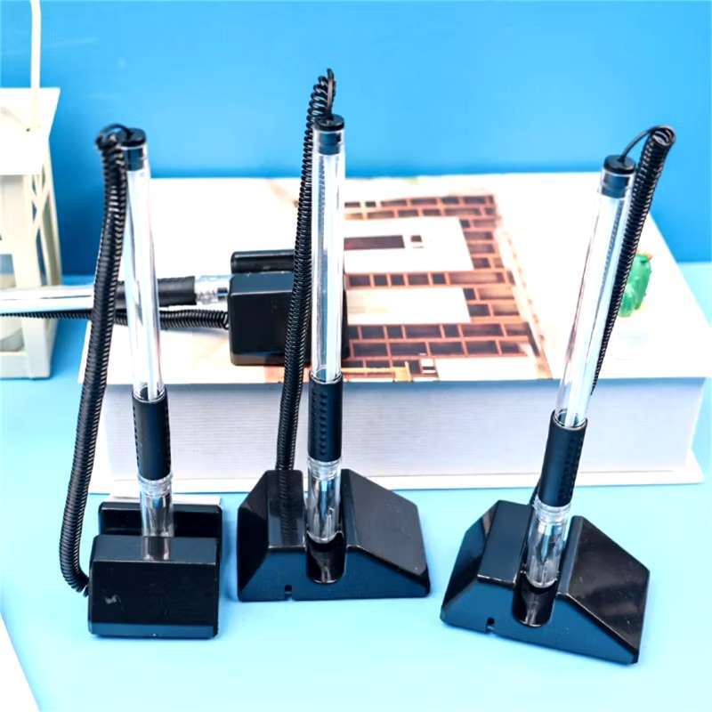 Reception Counter Pen Desktop Pen Black Ink Pen for Desk Secure Pen ...