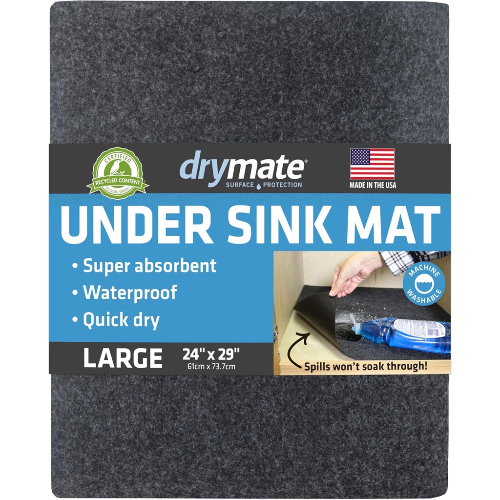 Drymate Under Sink Mat - Waterproof Cabinet Protection Mats for Kitchen ...