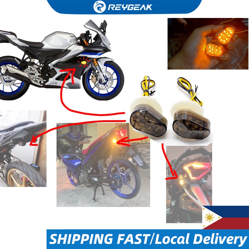 2x Button Nut Type LED Turn signal light Plate light R15 R3 Sniper ...