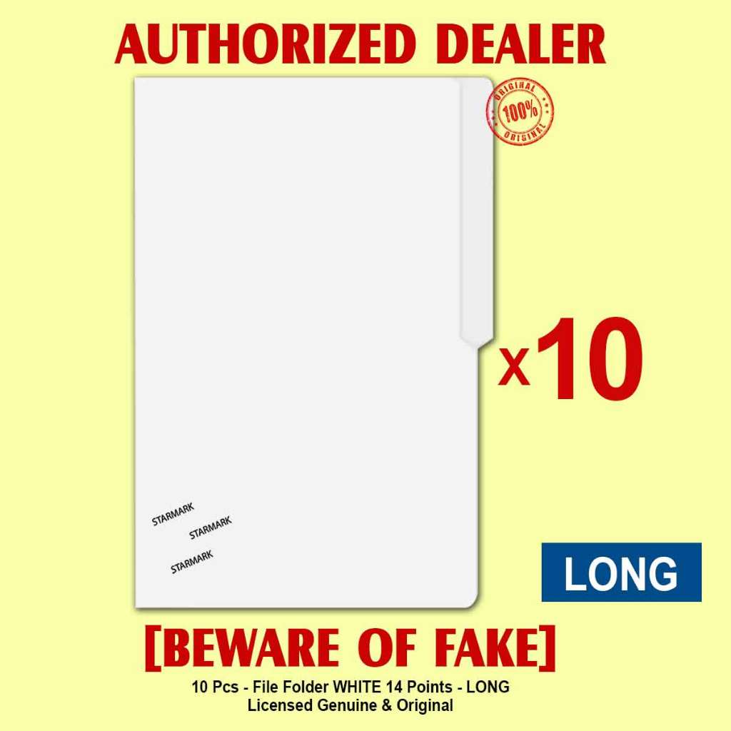 File Folder Folders WHITE 14 Points LONG Size WHITE Folder File Folders ...