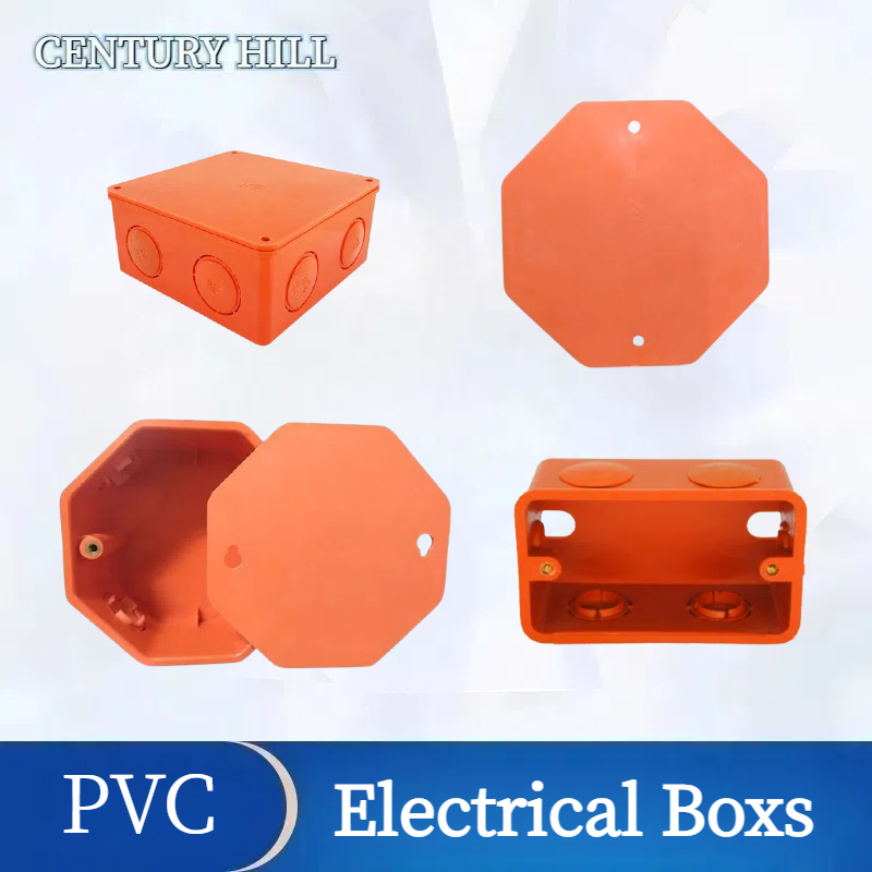 Pvc Junction Box 4x4x/Utility Box 4x2 /Cover /Square Box (ORANGE ...