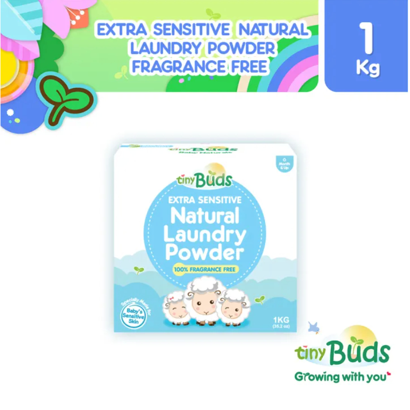Tiny Buds Extra Sensitive Laundry Powder Fragrance Free 1kg | Shopee ...