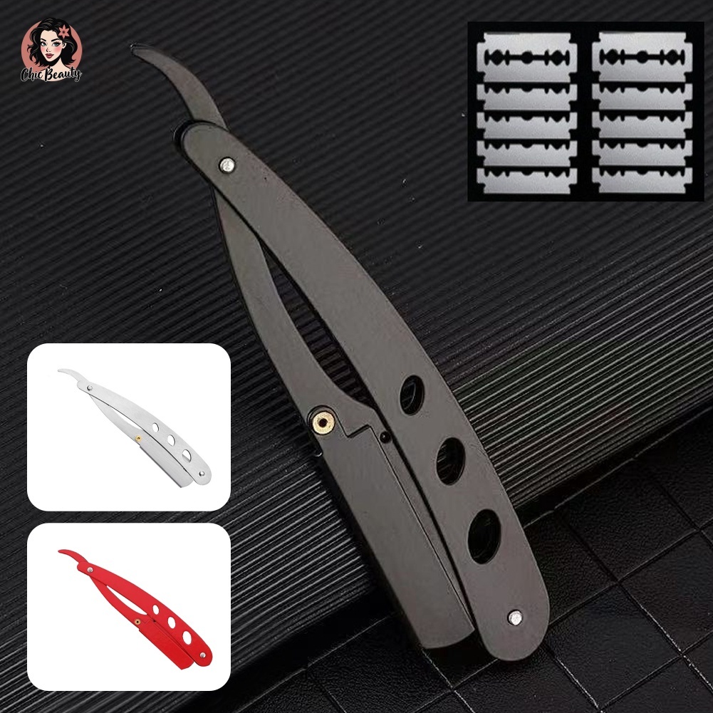 Ulyrielle Folding Barber Razor Shaver Edge Barber Razor for Men(With ...