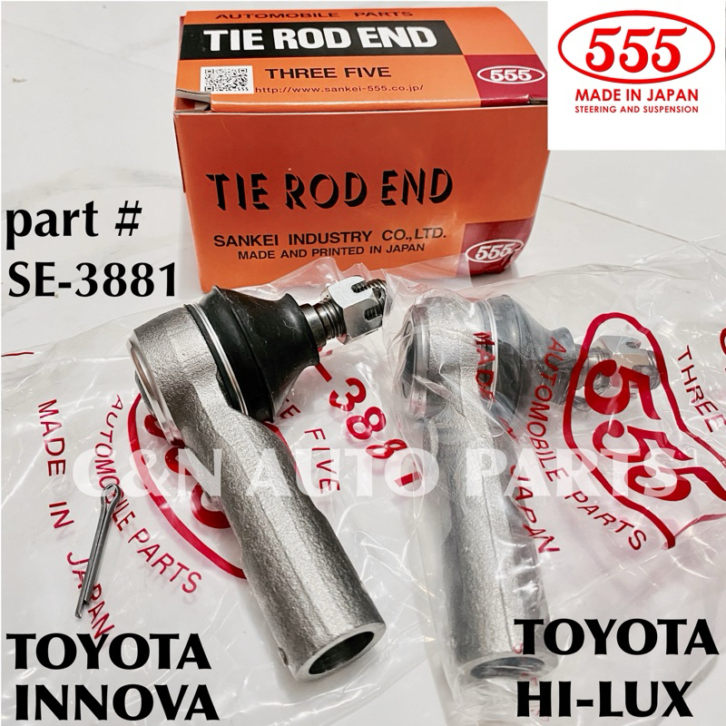 TIE ROD END SE-3881(SET),TOYOTA INNOVA,TOYOTA HILUX,MADE IN JAPAN ...