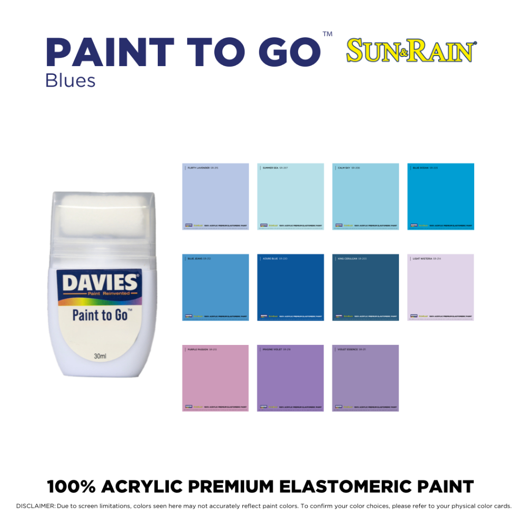 Davies Paint to Go Sampler 30ml (Sun & Rain) Blues | Shopee Philippines