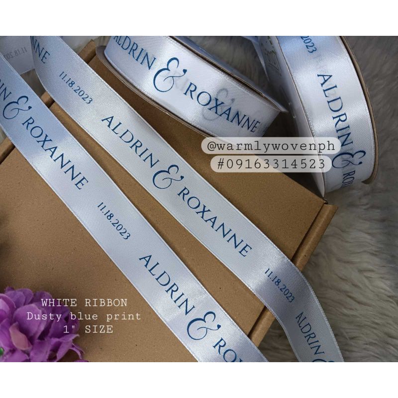 satin ribbon personalized (50 yards per roll) FOR WEDDING FAVORS ...