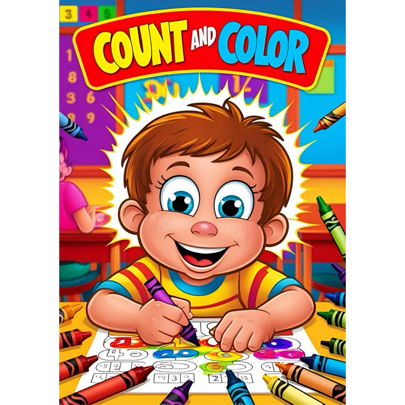 Customized Count and Color Learning Activity Book Counting and Coloring ...