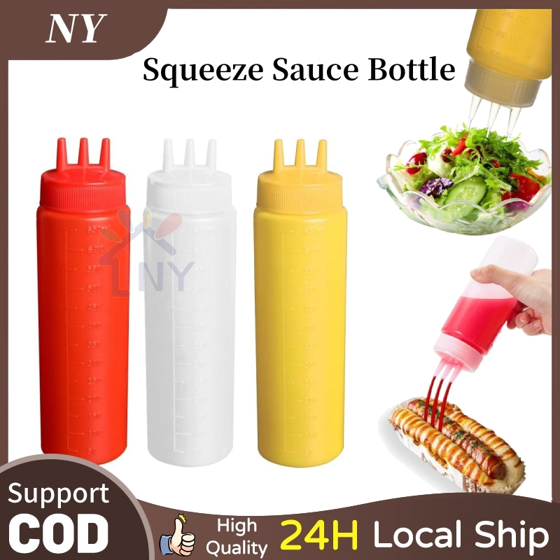 3 Hole Squeeze Bottle Condiment Mustard Dispenser ... - Grandado - View #9