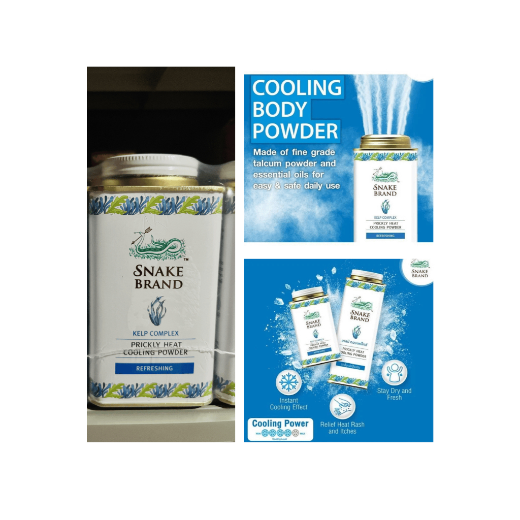 Snake Brand Prickly Heat Cooling Powder (140g) | Shopee Philippines