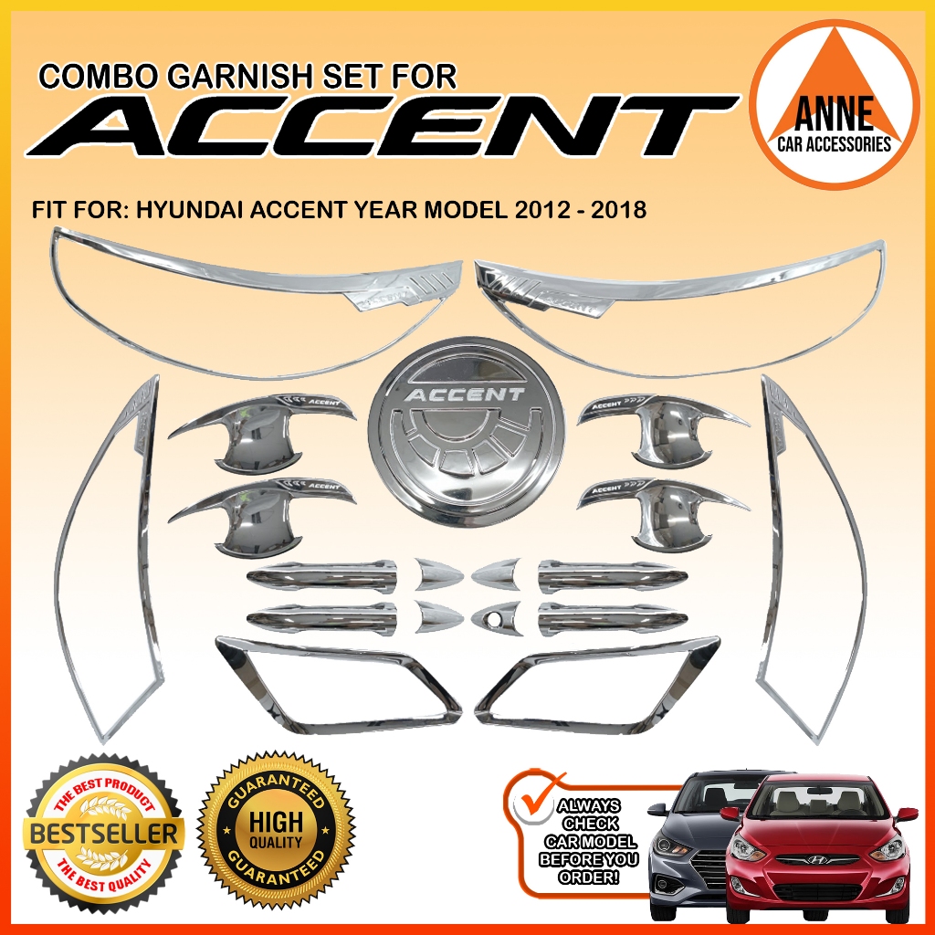 Garnish Cover Set for Hyundai Accent Sedan 2012 2013 2014 2015 2016 ...