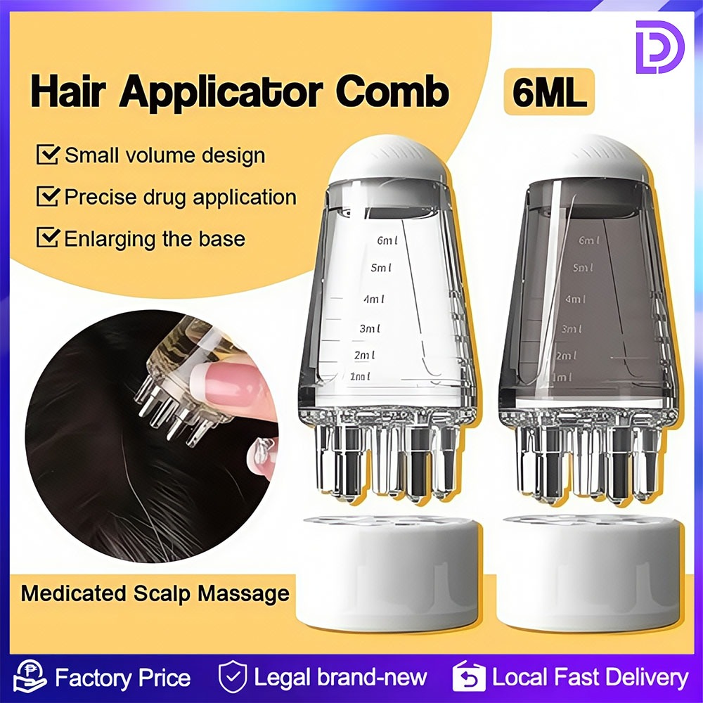 6ML Scalp Applicator Head Massager Comb Essential Oil Liquid Guiding ...