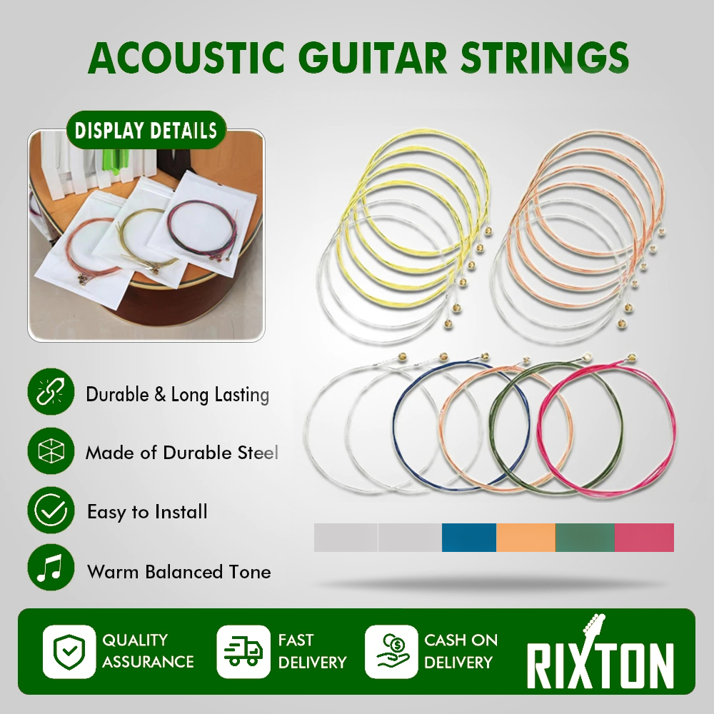 RIXTON 1-6 Guitar String for Guitar Strings Steel Wire Classic Acoustic ...