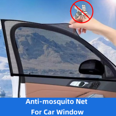 2PCSCar Window Net Set Rear and Front Sunshade Car Mosquito Screen Car ...