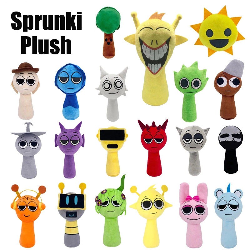 Sprunki Plush Toy Sprunki Incredibox Game Gray Wenda Oren Stuffed Doll ...