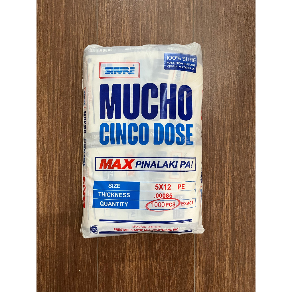 PER BUNDLE 5X12 SHURE MUCHO ICE BAG 10 packs x 100 pcs | Shopee Philippines