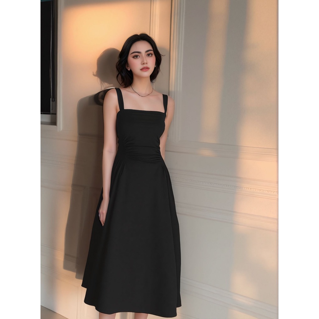 black bodycon halter dress midi dress cocktail dress sunday dress  graduation dress debut dress | Shopee Philippines
